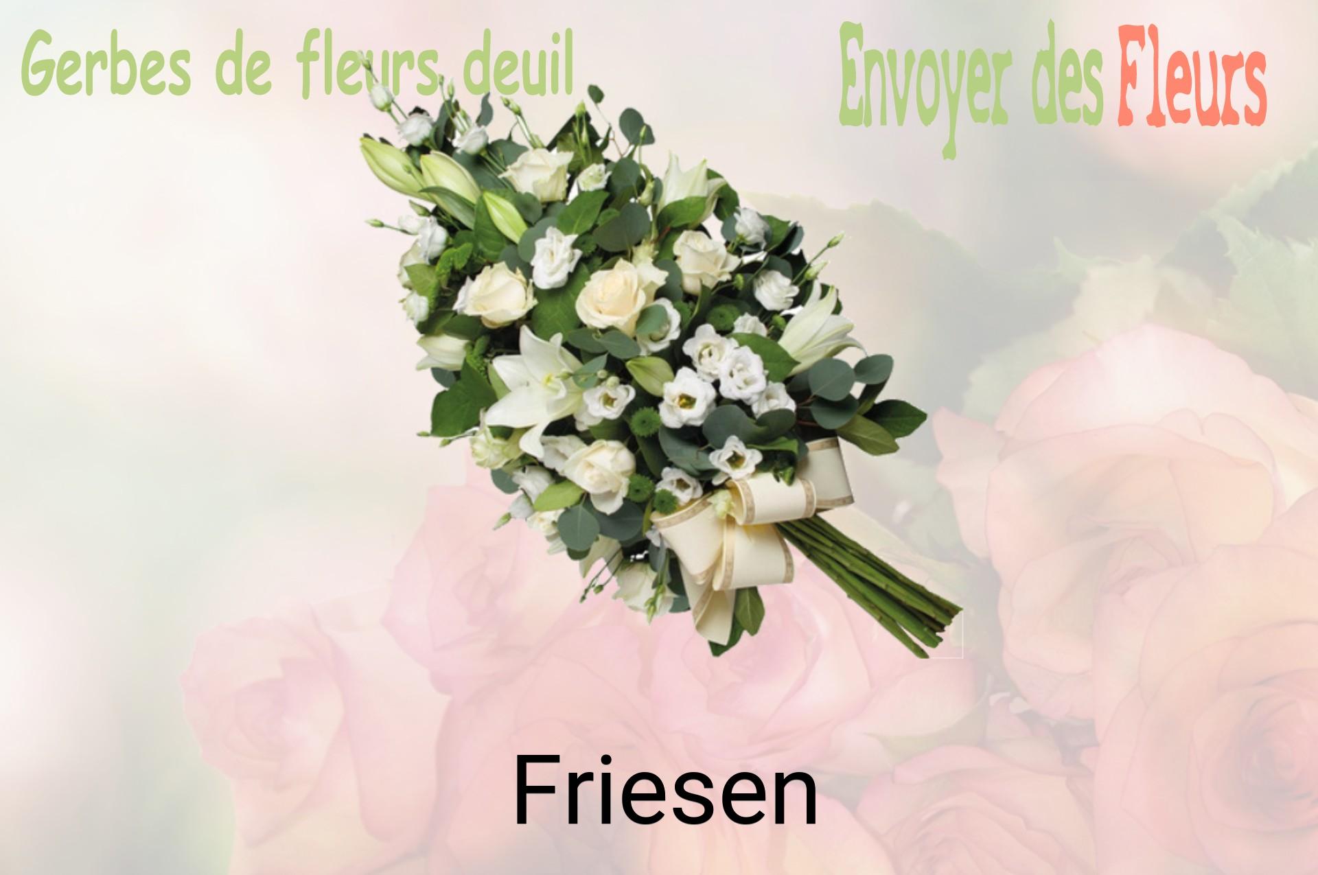 Gerbe de fleurs de deuil livrée à Friesen